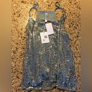 Sequin silver tank. Brand new with Tags. Never worn!